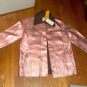 Genuine Leather Rose-gold Jacket